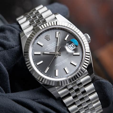 rolex silver and gold datejust|Rolex Datejust 41mm silver dial.